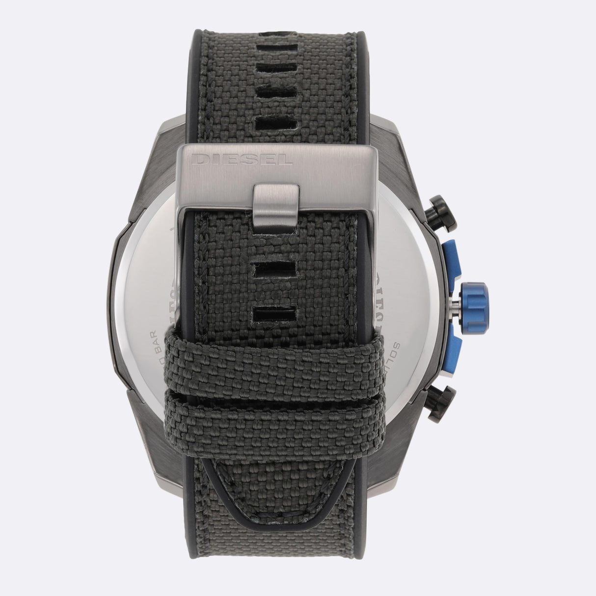 Diesel Reloj para Hombre Mega Chief Nailon Gris y Negro con cronógrafo DZ4500