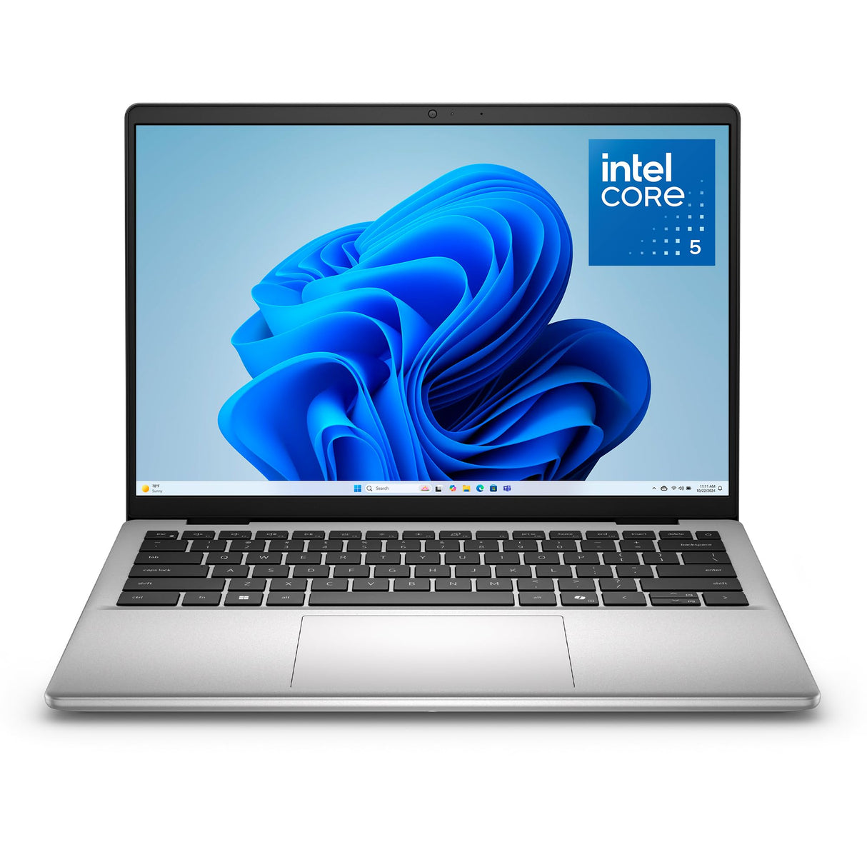 DELL 14 Portátil DC14250 14" 2K (1920x1200) Intel Core 5 120U, 16GB RAM DDR5, 512GB SSD, Gráficos Intel, Windows 11 Home, Teclado retroiluminado QWERTY Español, Lector Huellas - Plata