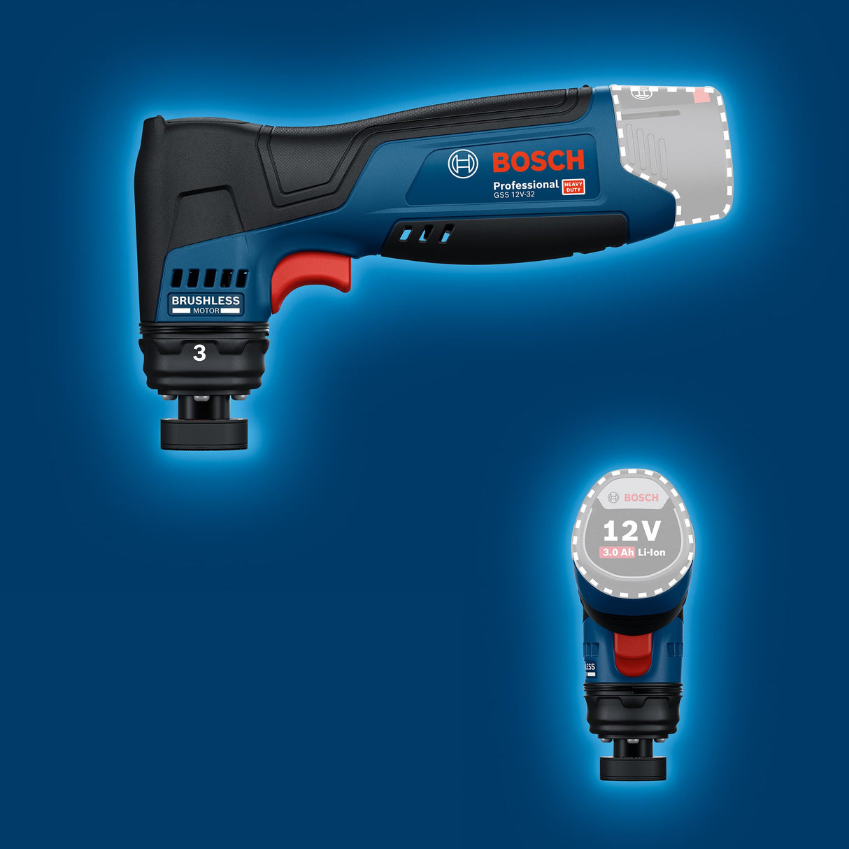 Bosch Professional lijadora orbital a batería GSS 12V-32