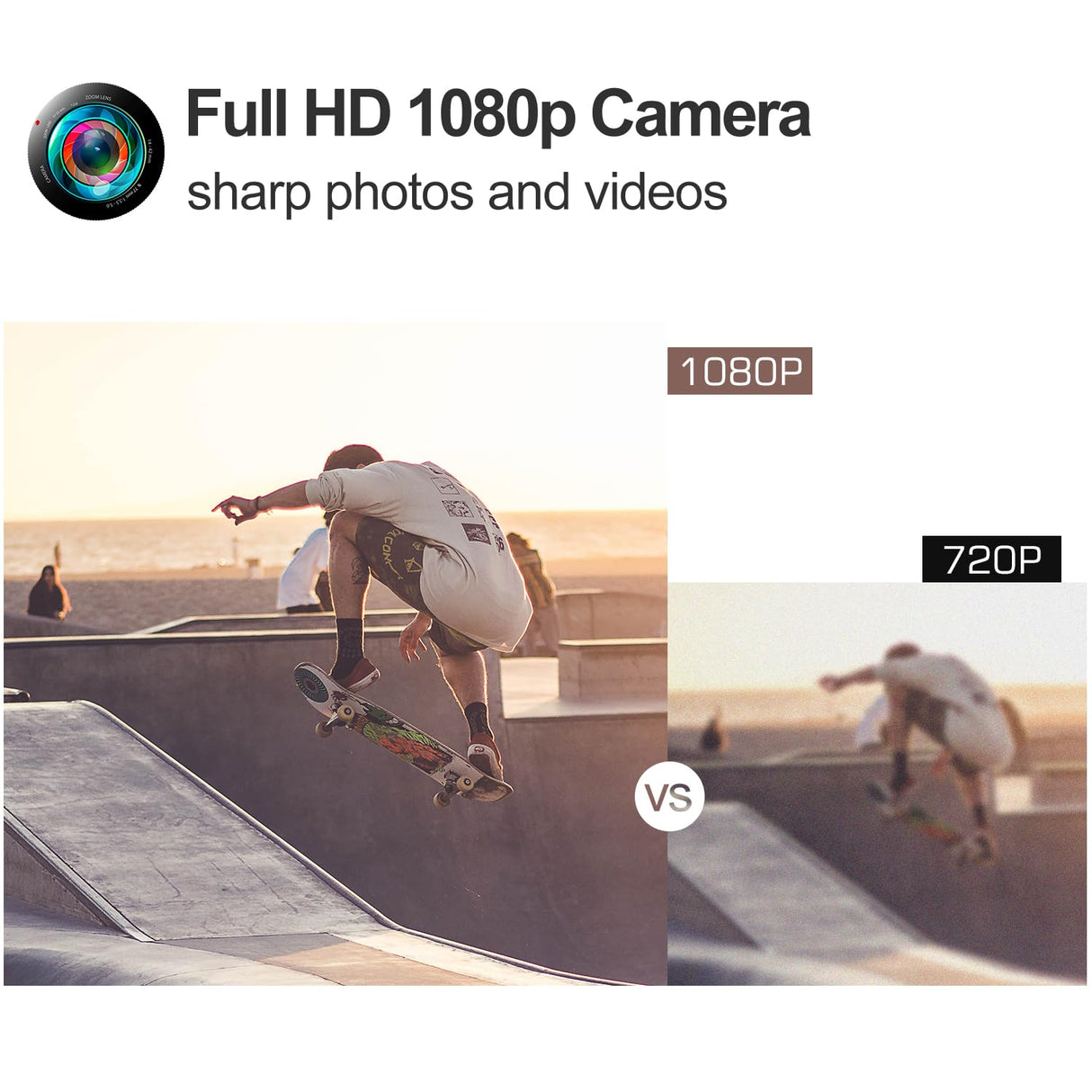 Loolinn | Drone con Control de gestos GPS, Cámara HD 1080p para Principiantes, Cuadricóptero RC con Retorno Automático/Fotos y Vídeo HD 1080p (Dos Baterias)