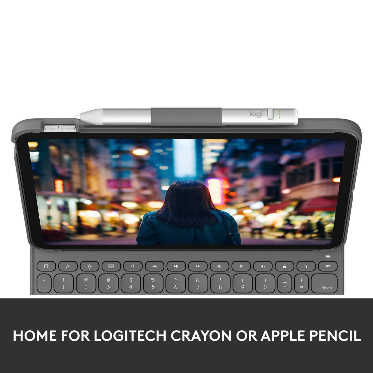 Logitech para iPad (10.ª generación) Funda con Teclado| Slim Folio con Teclado inalámbrico Integrado (Grafito) - US International Layout