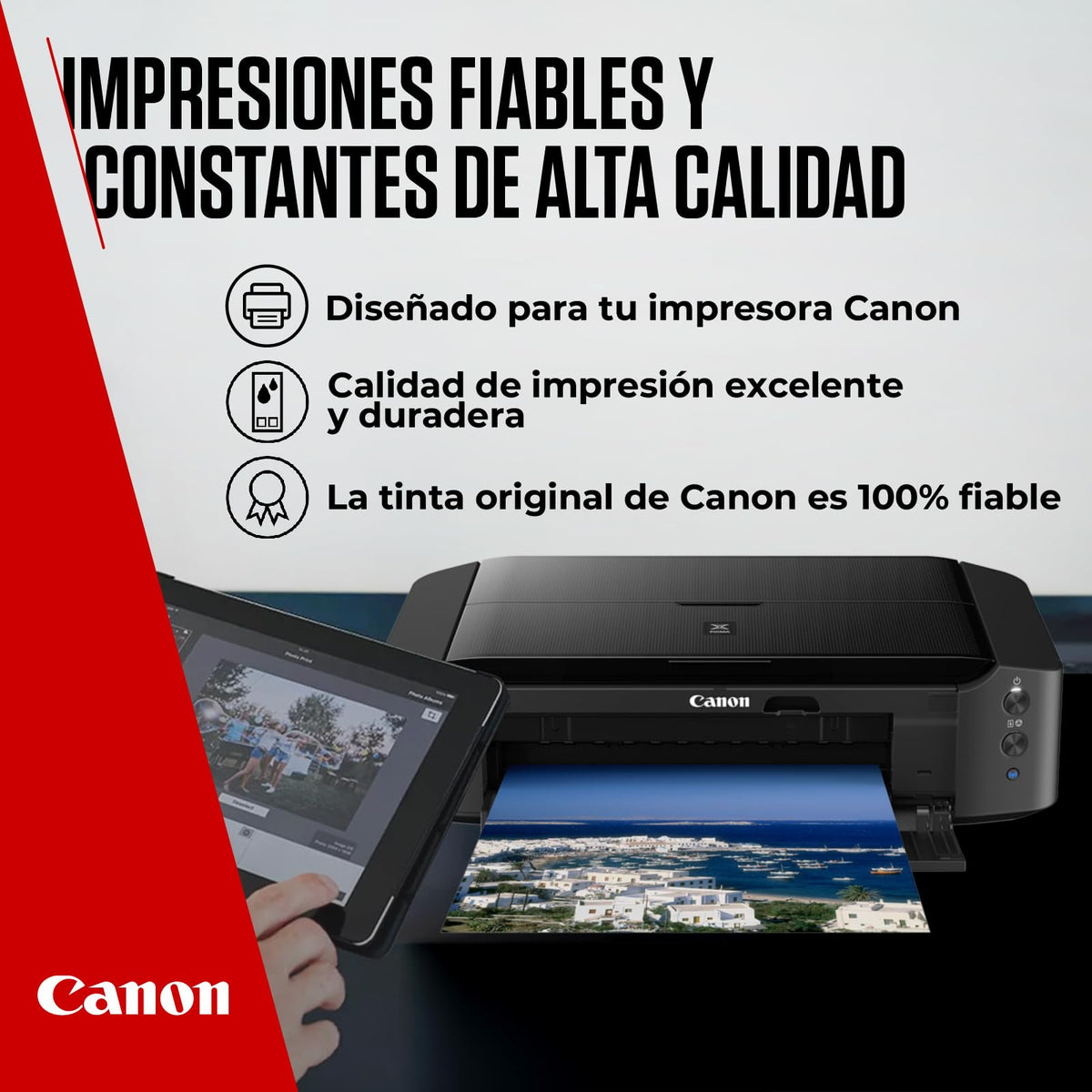 Multipack de tinta y papel Canon - Cartuchos de tinta originales PG-540L/CL-541XL - Paquete de 3 (2 x Negro L, 1 x Color XL) y papel fotográfico 4x6 (50 x hojas)
