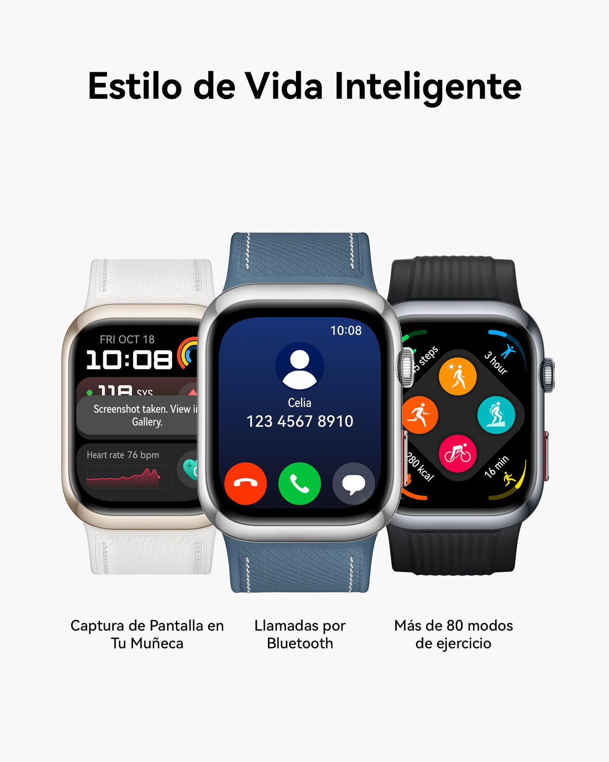 HUAWEI Watch D2, Pantalla AMOLED de 1,82, Monitorización en Tiempo Real de la Presión Arterial, ECG, Monitorización Exhaustiva del Sueño, SpO2, Asistencia Sanitaria Familiar, Llamadas, GPS