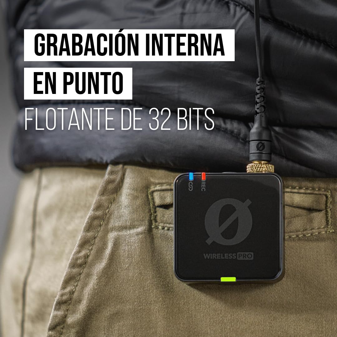 RØDE Wireless PRO es un sistema de micrófono inalámbrico compacto increíblemente potente con timecode, grabación en 32 bits de punto flotante, y una funda inteligente de carga