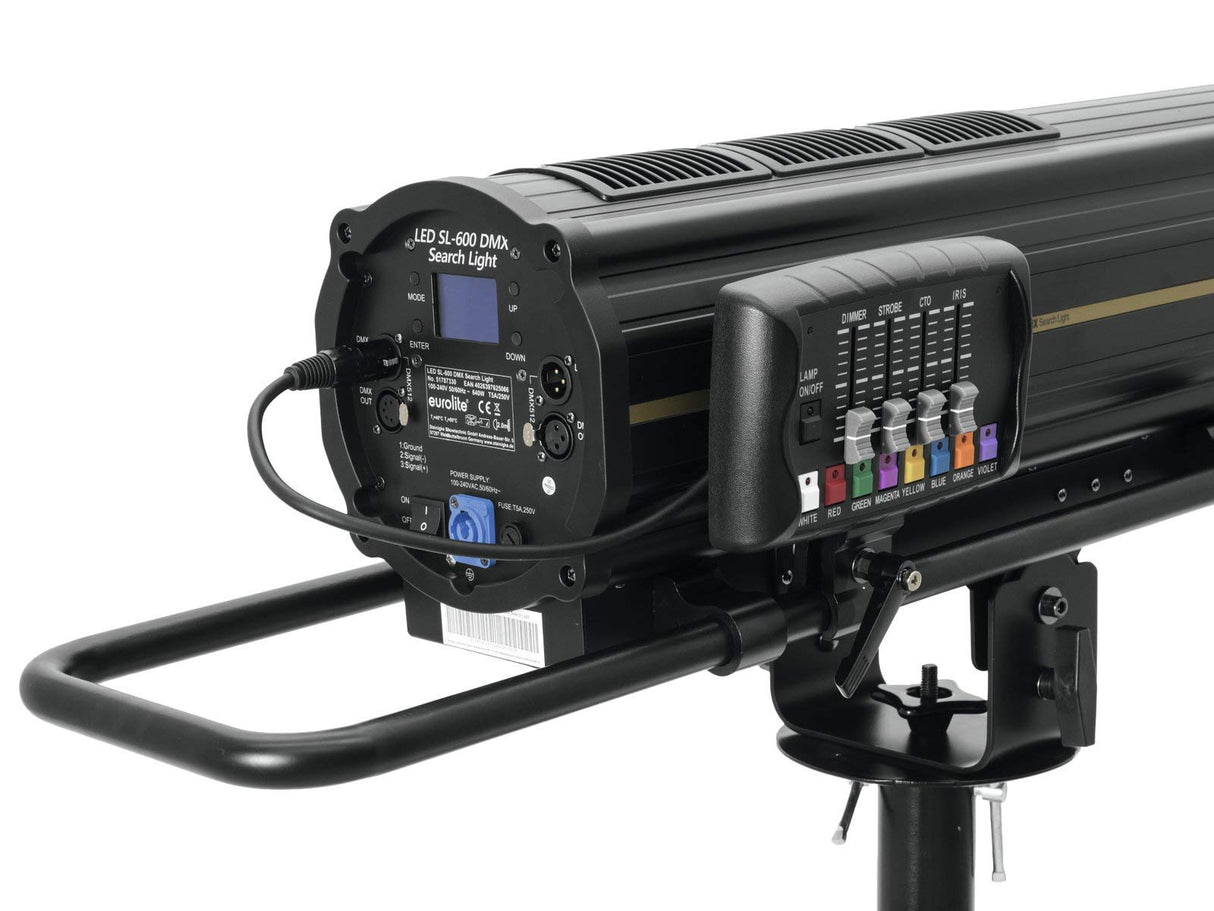 EUROLITE 9639397625066-Luz LED SL-600 DMX Search Light, Negro