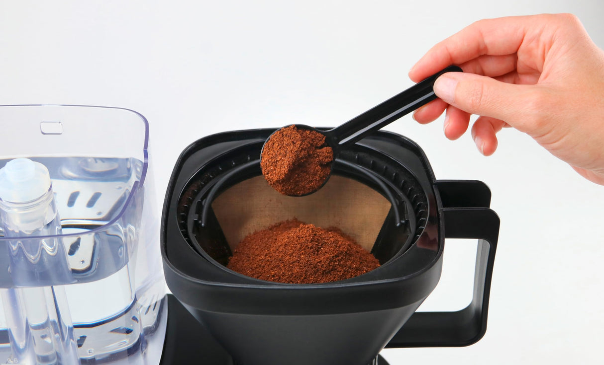 Caso Cafetera de goteo Aroma Sense - Cafetera de diseño, Capacidad 1,25L para 10 tazas, 1550W de Potencia, temporizador, filtro permanente, apagado automático, Pantalla táctil, negra
