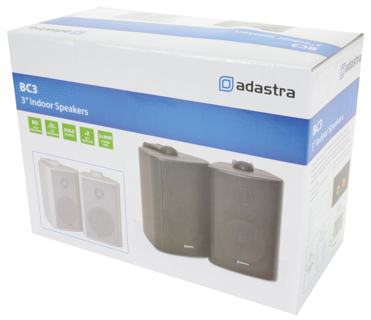 Adastra 100.899UK 60W Negro altavoz - Altavoces (De 2 vías, Alámbrico, 60 W, 120 - 20000 Hz, 8 Ω, Negro)