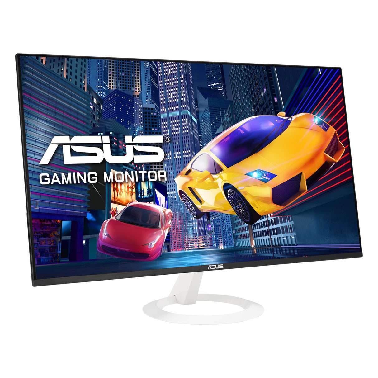 ASUS VZ27EHF-W Eye Care Monitor Gaming 27 pulgadas (IPS, Full HD, sin marcos, 100 Hz, sincronización adaptativa, 1 ms MPRT, HDMI, luz azul baja, sin parpadeos, montaje en pared)