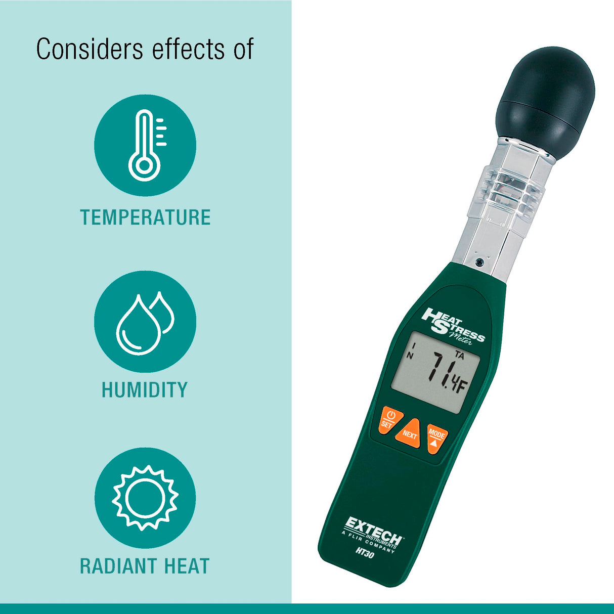 Extech HT30 Medidor de WBGT de estrés térmico