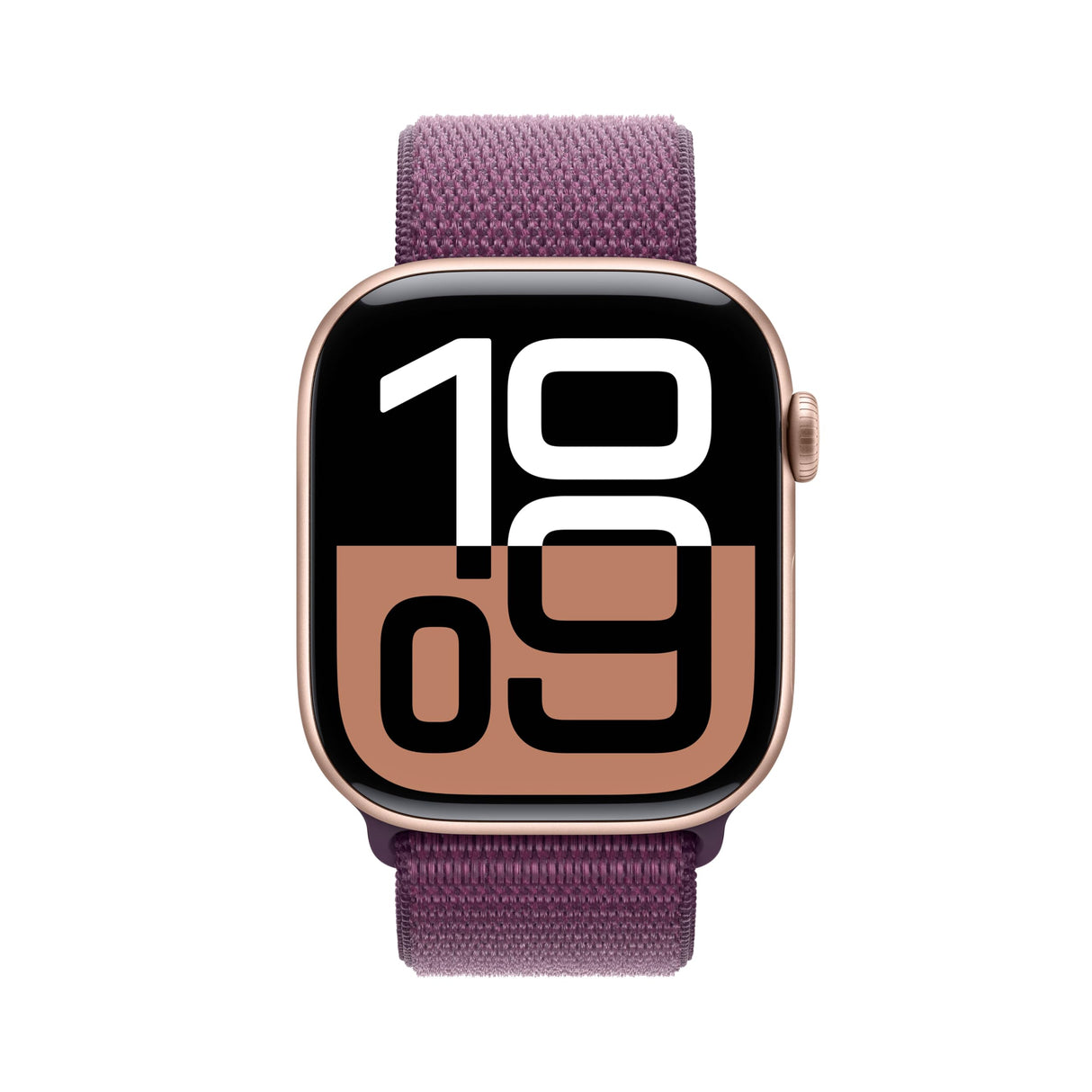Apple Watch Series 10 GPS + Cellular Smartwatch con Caja de Aluminio Oro Rosa de 46 mm y Correa Loop Deportiva Ciruela - Talla única. Monitor de entreno, App ECG y Neutro en Carbono