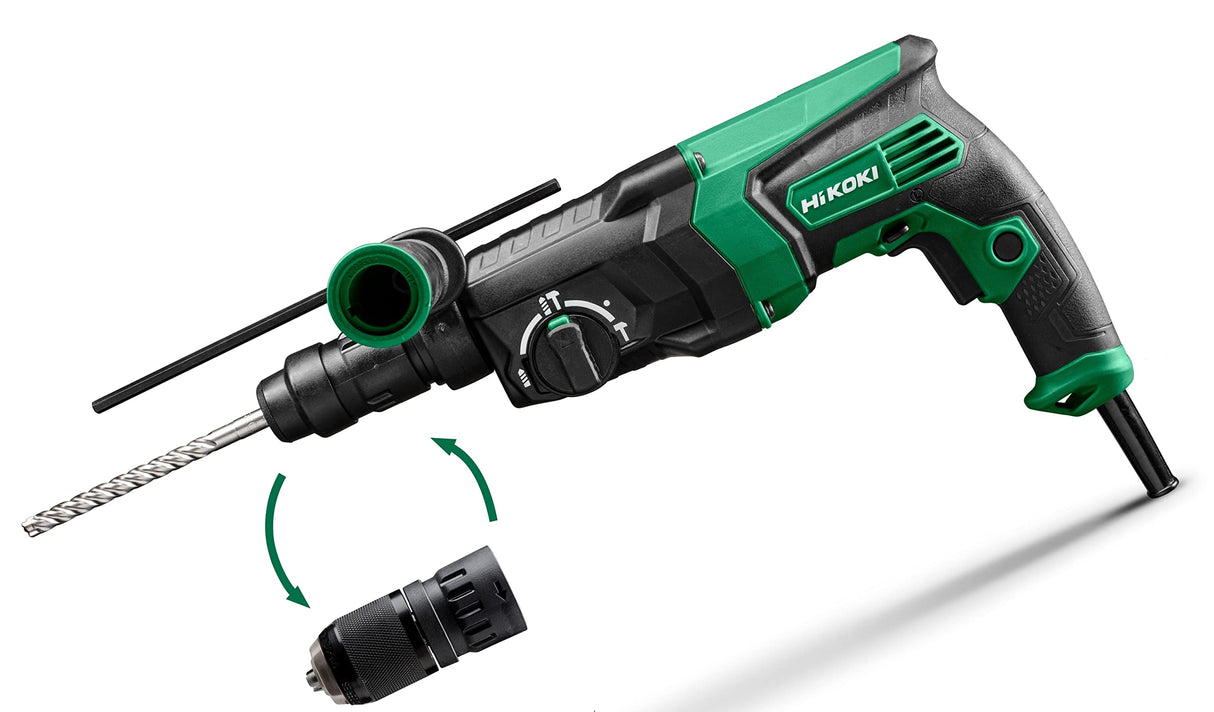 HIKOKI DH26PMCWSZ Martillo perforador y cincelador DH26PMCWSZ (SDS-plus) incluye SSBF de 13 mm