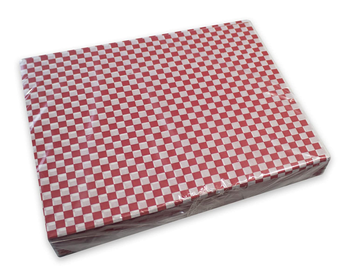 Papel antigrasa, con formato 28cm x 34cm, cajas de 3.000 unidades, Vichy Rojo