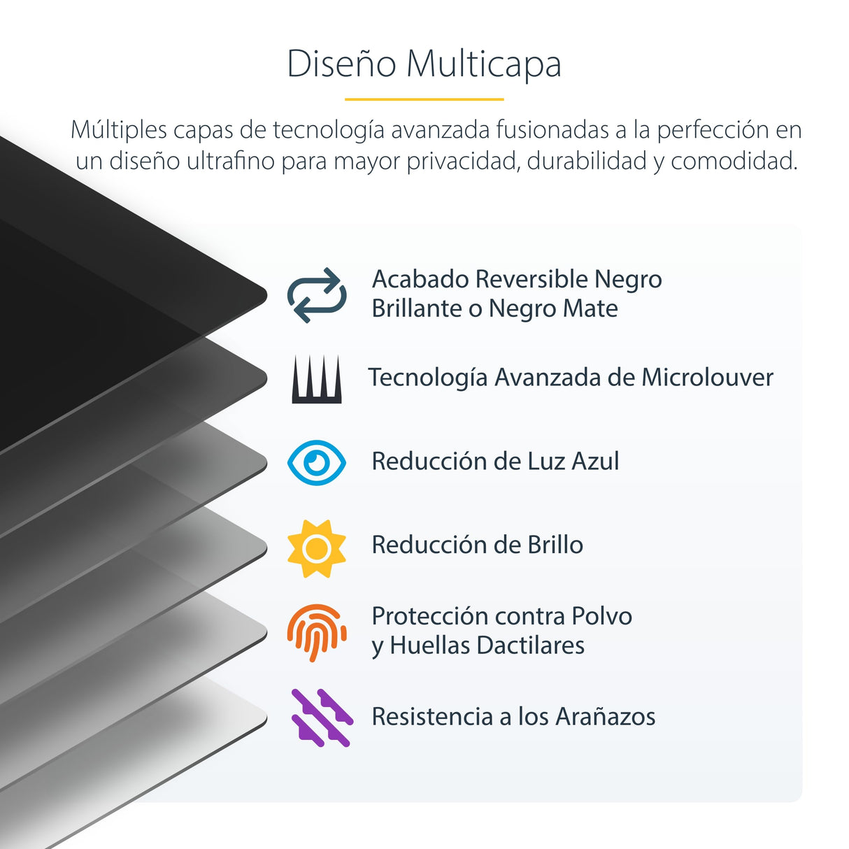 StarTech.com Filtro de Privacidad para Monitores 23 Pulgadas - Pantalla de Privacidad para Reducir Luz Azul de Pantalla Ancha 16:9 - Mate/Brillante - Ángulo +/-30 Grados (PRIVACY-SCREEN-23M)