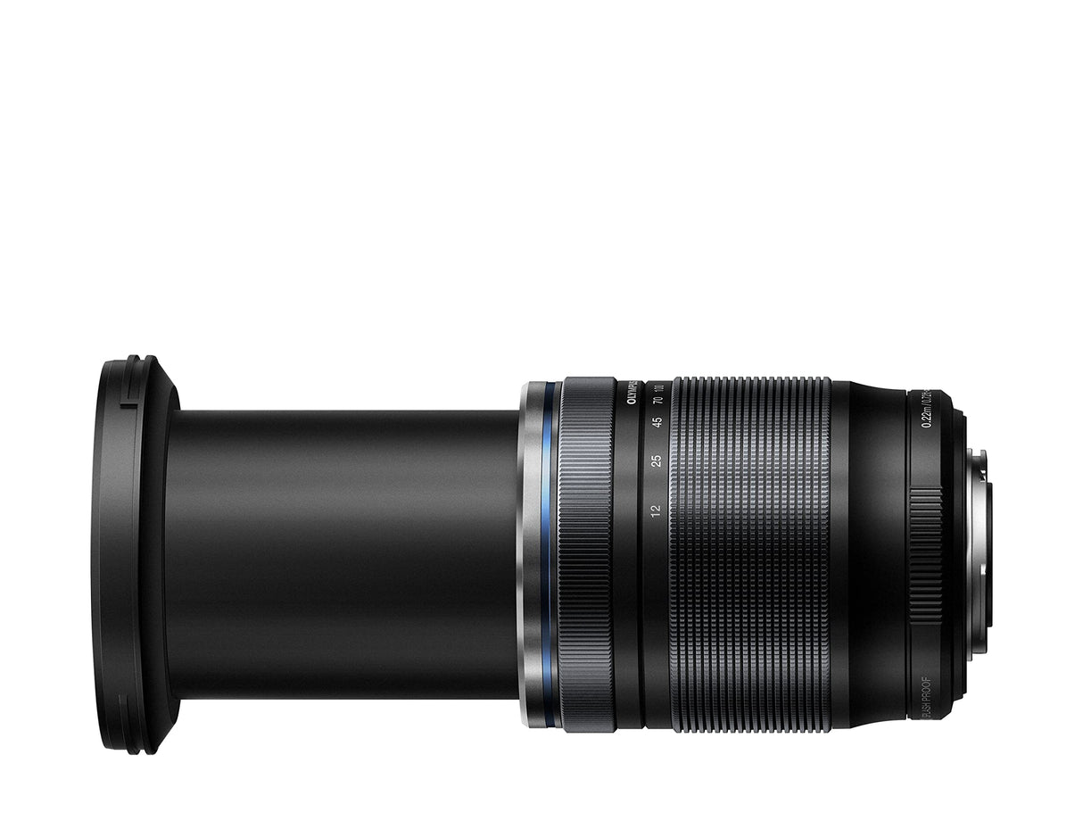 Olympus Objetivo M.Zuiko Digital ED 12-200 mm F3.5-6.3, Zoom estándar, Adecuado para Todas Las cámaras MFT (Modelos Olympus OM-D & Pen, Serie G de Panasonic), Negro