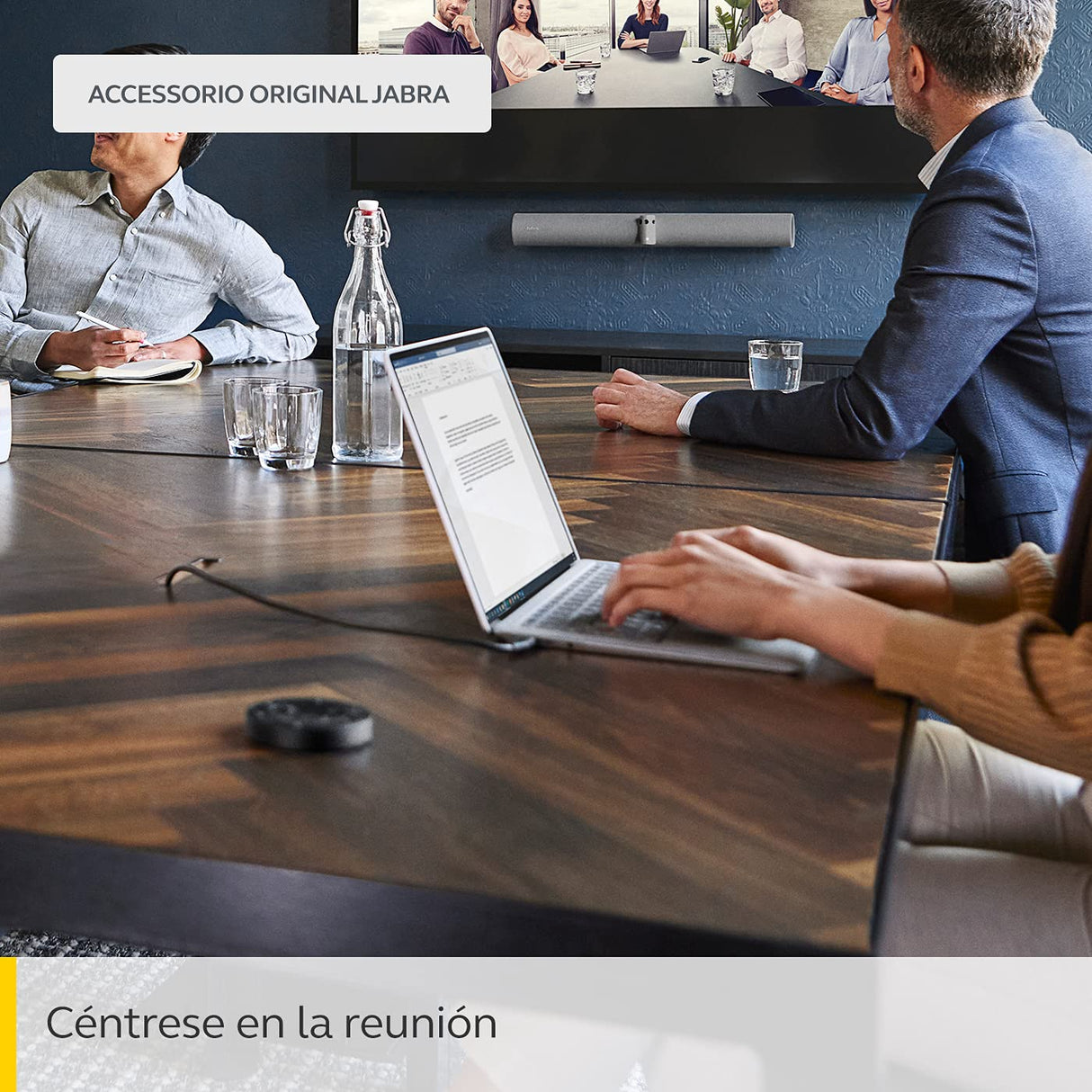 Jabra PanaCast 50 Mando a distancia, Mando a distancia para Barra de vídeo PanaCast 50, Mando a distancia para un control fácil en la sala, Ajuste de volumen, Gris