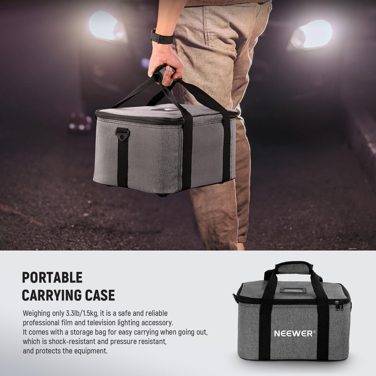 Neewer Soporte Snoot de 20°, Bolsa, Lente de proyección, Enfoque Ajustable, 16 gobos de Metal, 5 Geles de Color, Luz de Video LED Cónica Snoot MS Series(No para Montura Bowens), LS-48