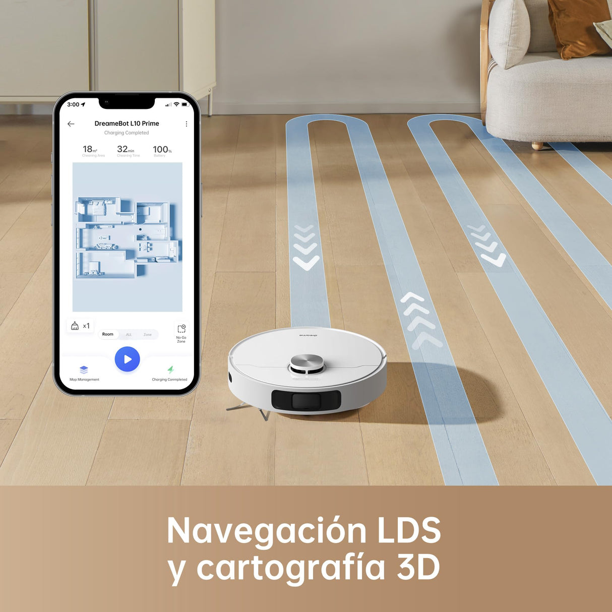 DREAME L10 Prime Robot Aspirador con Base de Autovaciado Blanco
