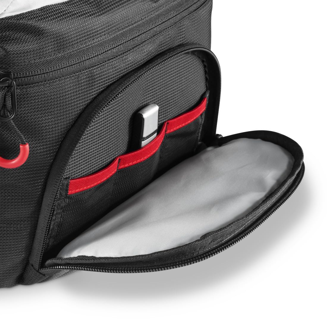 Hama Phoenix 200 - Funda para cámara fotográfica, Color Negro, Rojo, Moderno
