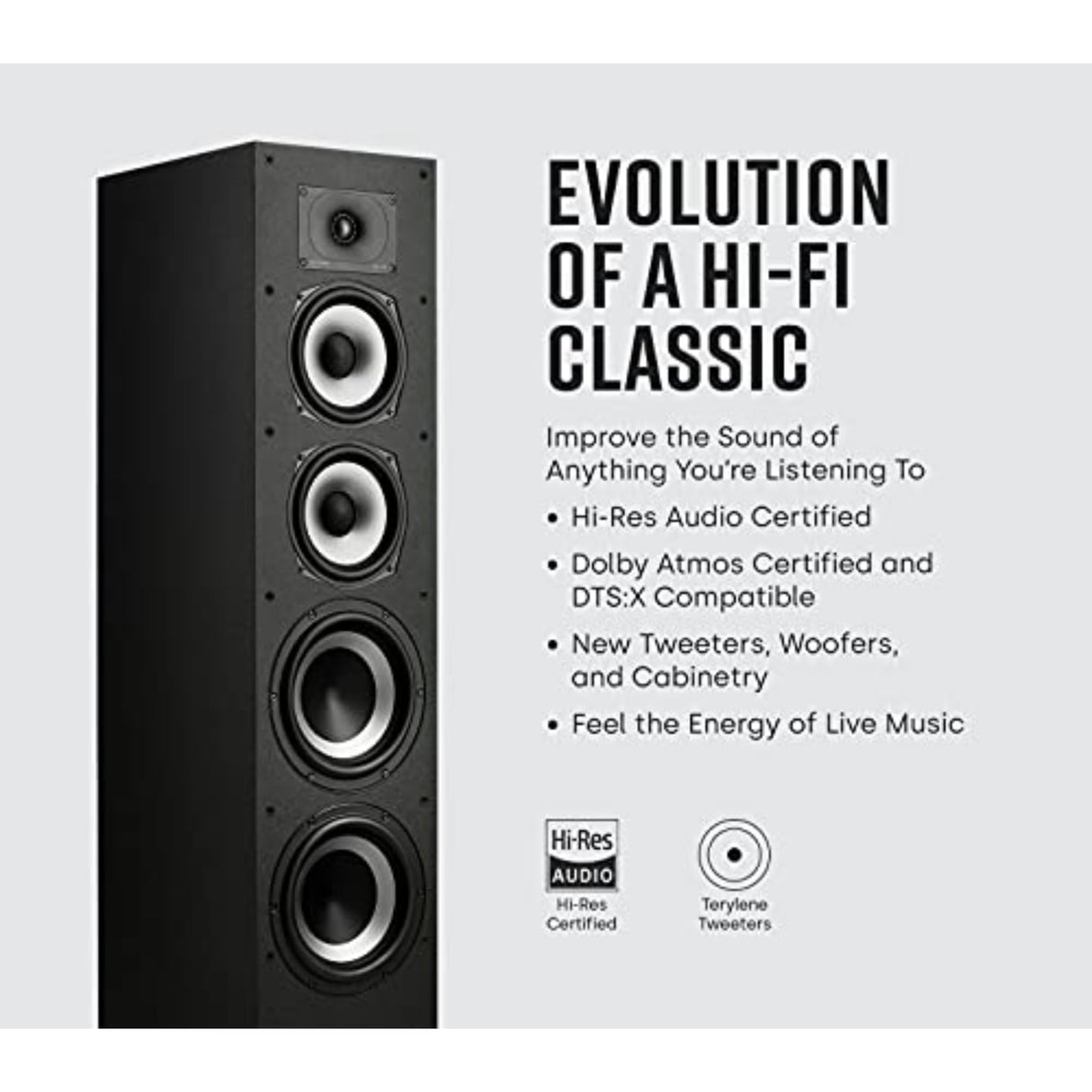 Polk Monitor XT70 Pareja Altavoces de Suelo Hi-Fi Negros