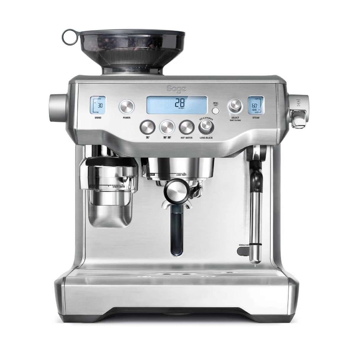 Sage Oracle - Cafetera Profesional con Espumador de Leche Automático, Acero Inoxidable