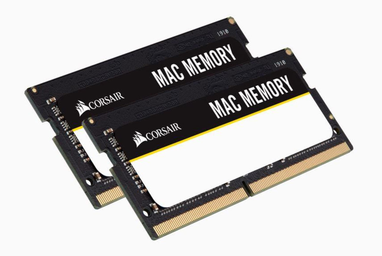 Corsair Mac Memory SODIMM 32GB (2x16GB) DDR4 2666MHz CL18 Memoria para Sistemas Mac, Calificada por Apple - Negro