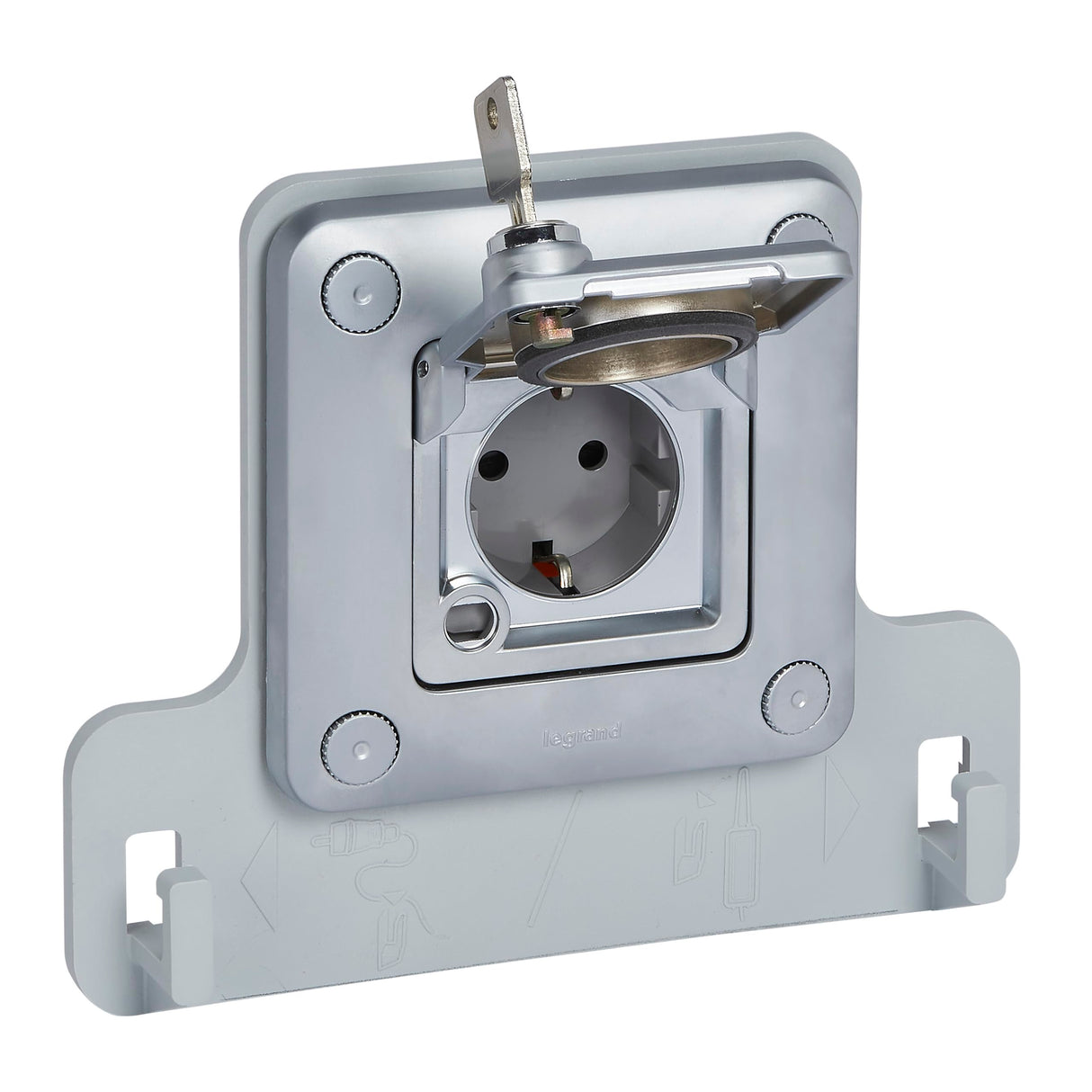 Toma de empotrarrecarga vehiculo electrico Legrand 077857 2P+TT Green UP 3.2 kVA