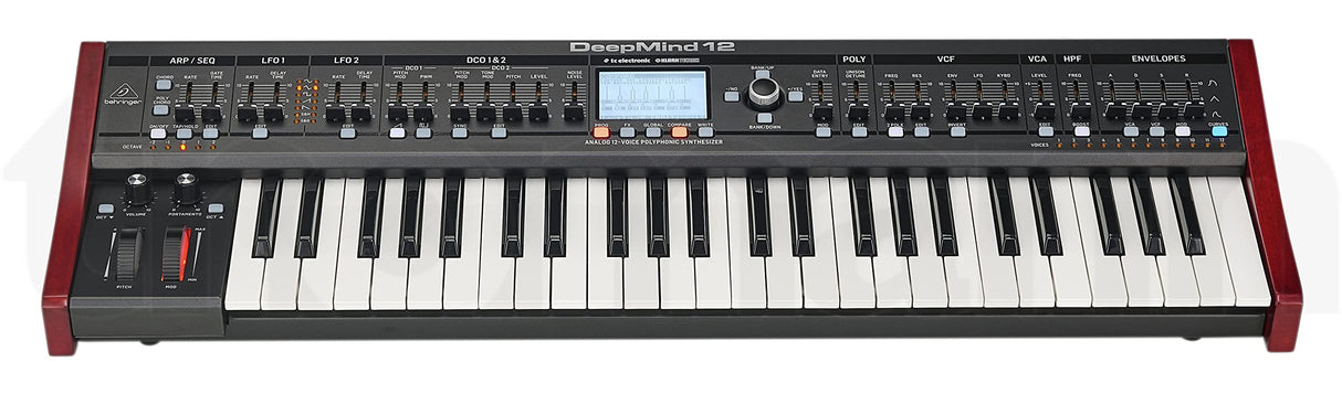 Behringer DEEPMIND 12 Sintetizador polifónico analógico verdadero de 12 voces con 4 motores FX, 2 OSC y LFO por voz, 3 generadores ADSR, matriz de modulación de 8 canales