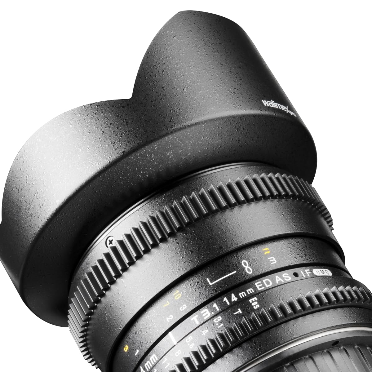 Walimex Pro - Objetivo con Parasol (14 mm, 1:3,1) para Montura de cámaras réflex Nikon