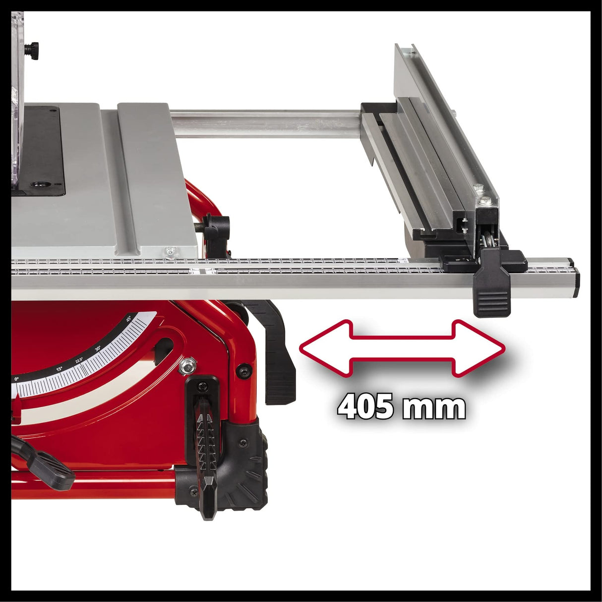 Einhell Sierra circular de mesa TE-TS 254 T (2000 W, arranque suave, mesa principal de Al, ensanchamiento de mesa, tope paralelo, tope angular, interruptor de sobrecarga, reg. de cuña separadora)