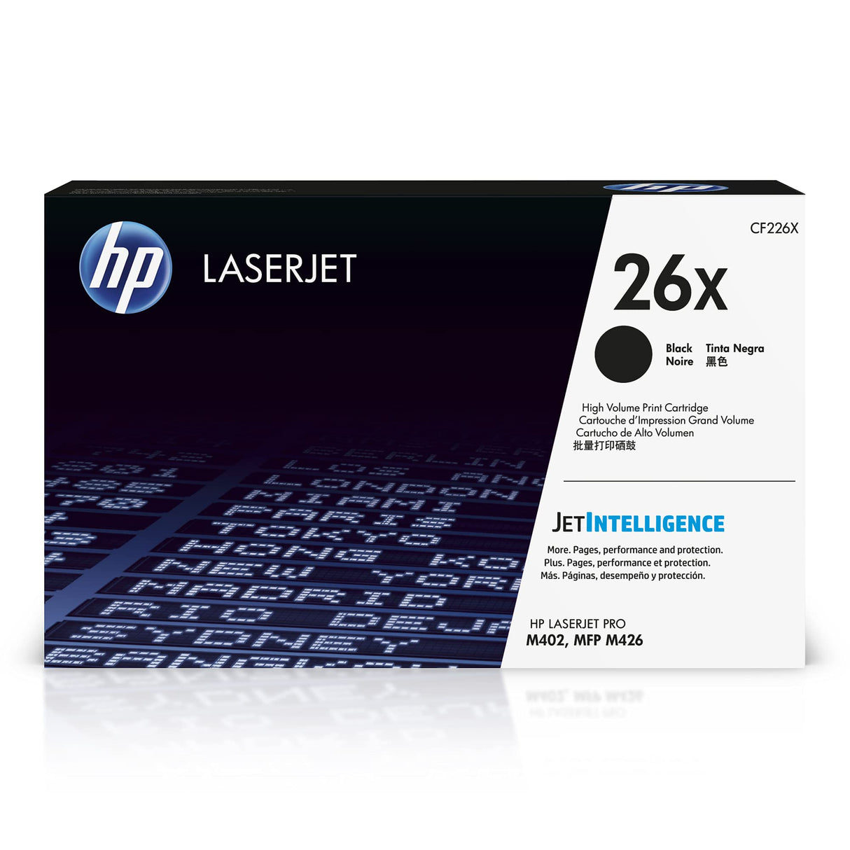 HP 26X CF226X, Negro, Cartucho Tóner de Alta Capacidad Original, de 9.000 páginas, para impresoras HP LaserJet Pro serie M402 y M426