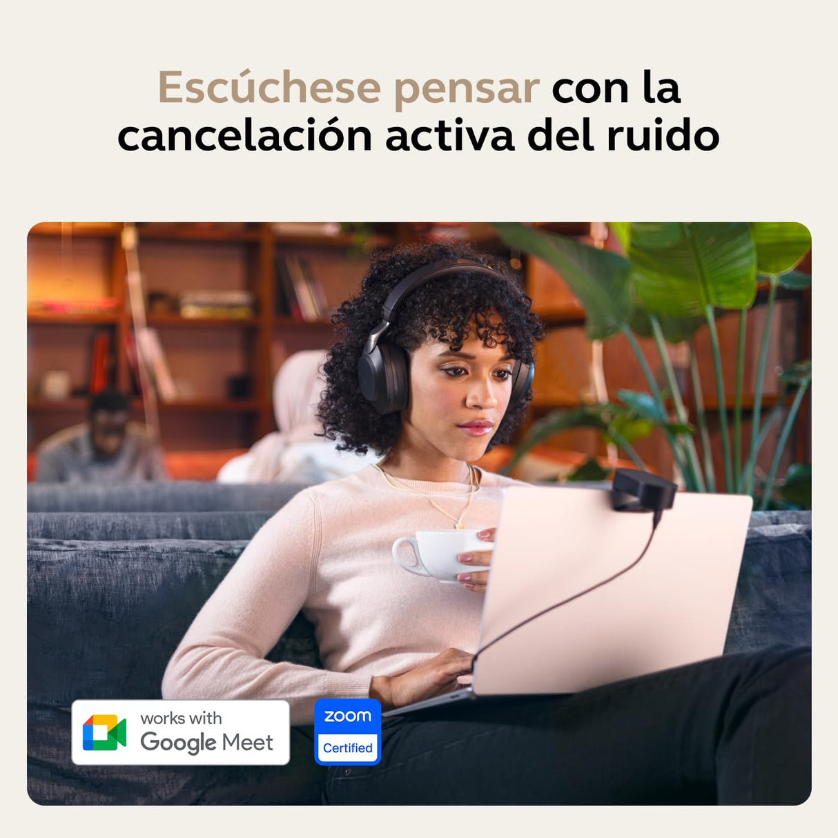 Jabra Evolve2 85 Auriculares Inalámbricos Estéreo con Cancelación de Ruido - Certificados para plataformas UC - Batería de Larga Duración - Adaptador Bluetooth USB-C - Negro