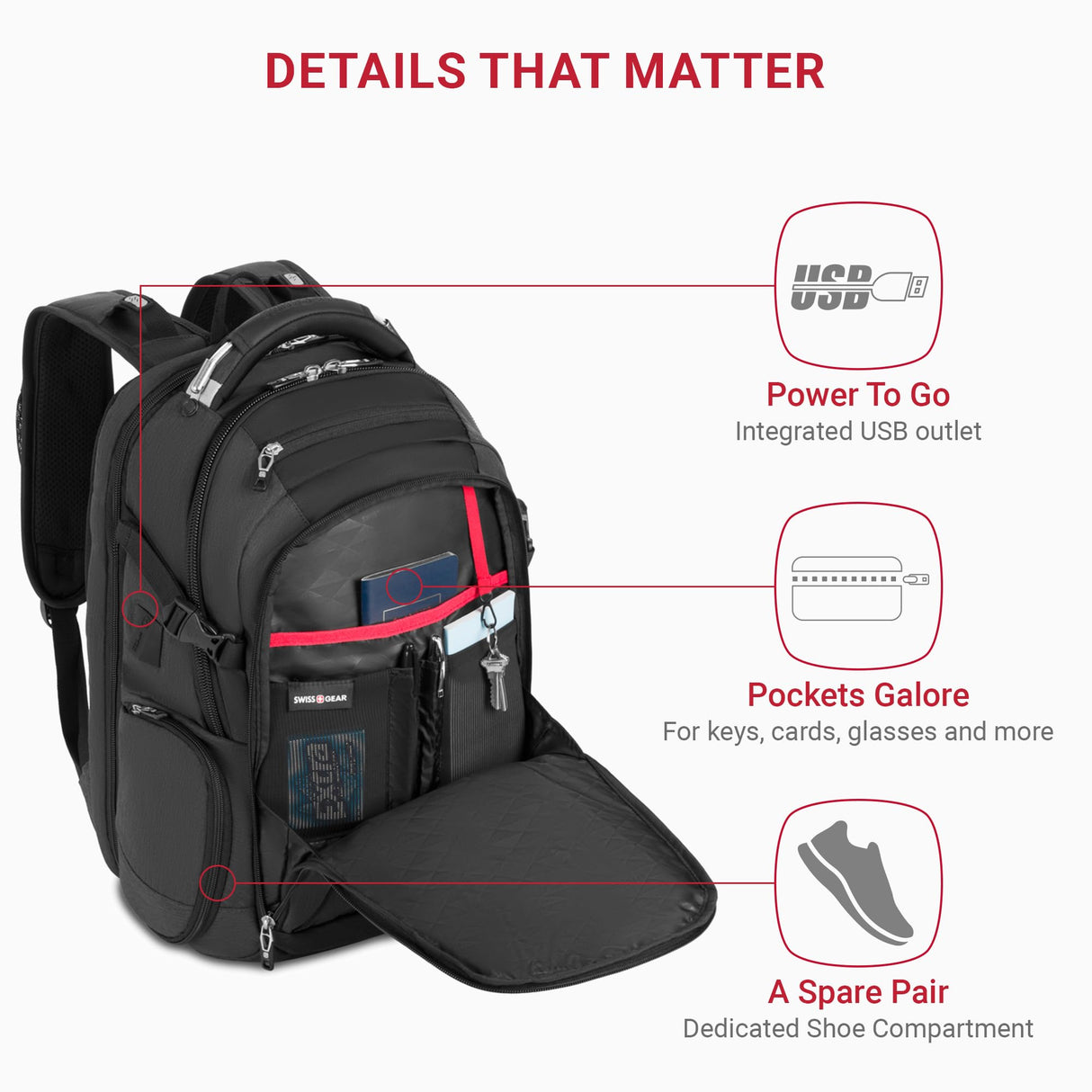 SwissGear Travel Tech Elite Scansmart Laptop Backpack Mochila para portátil, Gris Jaspeado, L para Hombre