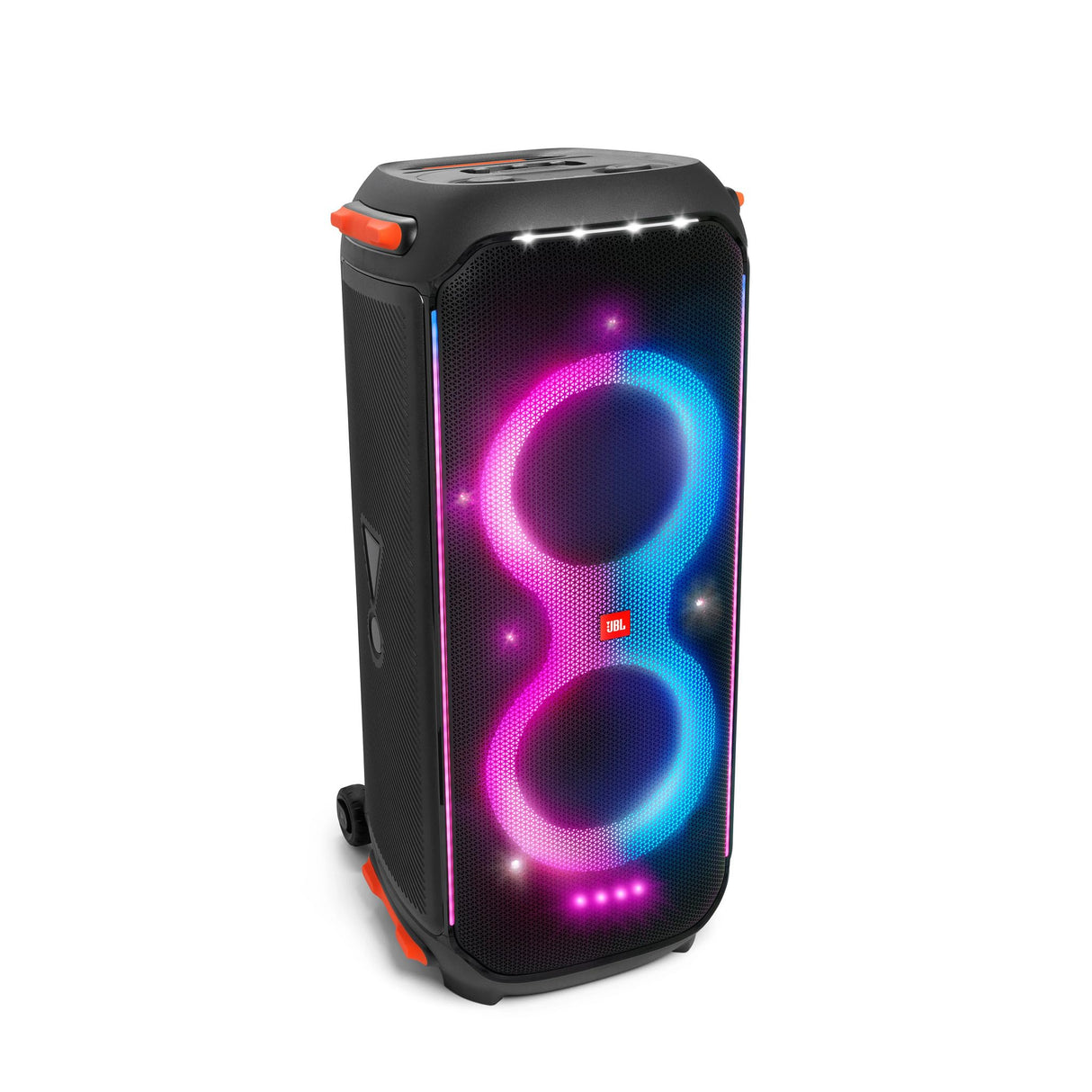 JBL PartyBox 710 Altavoz inalámbrico Bluetooth con efectos de luz, bajos profundos, resistente al agua IPX4, para fiestas y karaoke, USB, TWS, AUX, entradas de micrófono e instrumentos, negro