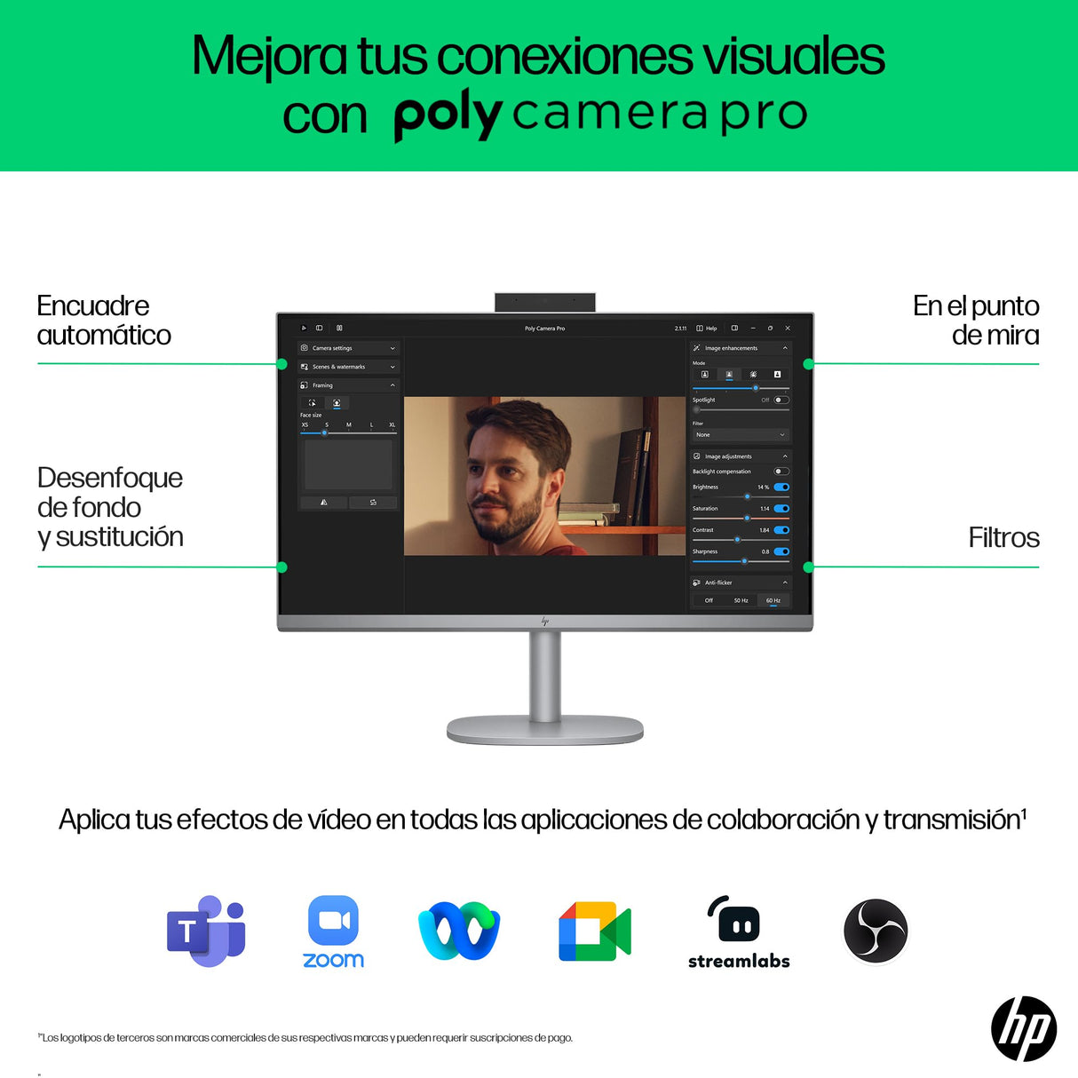 HP OmniStudio X All-in-One 27 FHD (Procesador Intel Ultra 7-155H, 32GB RAM, 1TB SSD, Windows 11) - Teclado QWERTY Español - Silver