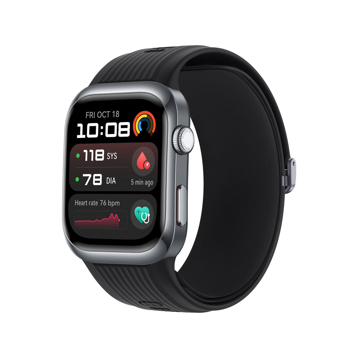 HUAWEI Watch D2, Pantalla AMOLED de 1,82, Monitorización en Tiempo Real de la Presión Arterial, ECG, Monitorización Exhaustiva del Sueño, SpO2, Asistencia Sanitaria Familiar, Llamadas, Negro