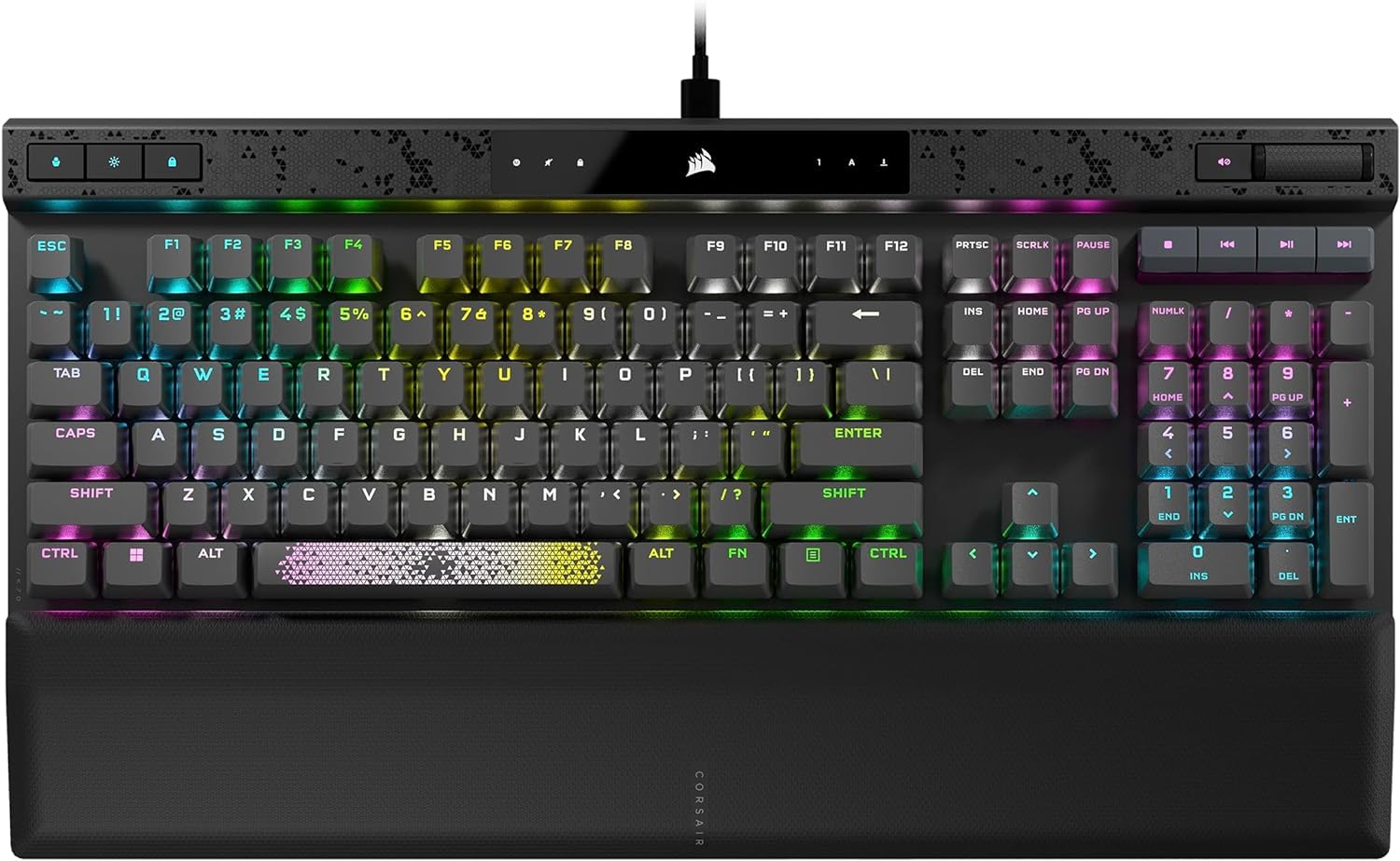 CORSAIR K70 MAX RGB Magnetic Teclado de juego mecánico con cable – MGX interruptores ajustables – PBT Double -Shot Keycaps – Rapid Trigger Mode – Compatible con iCUE – PC, PS5, PS4, Xbox – AZERTY FR –