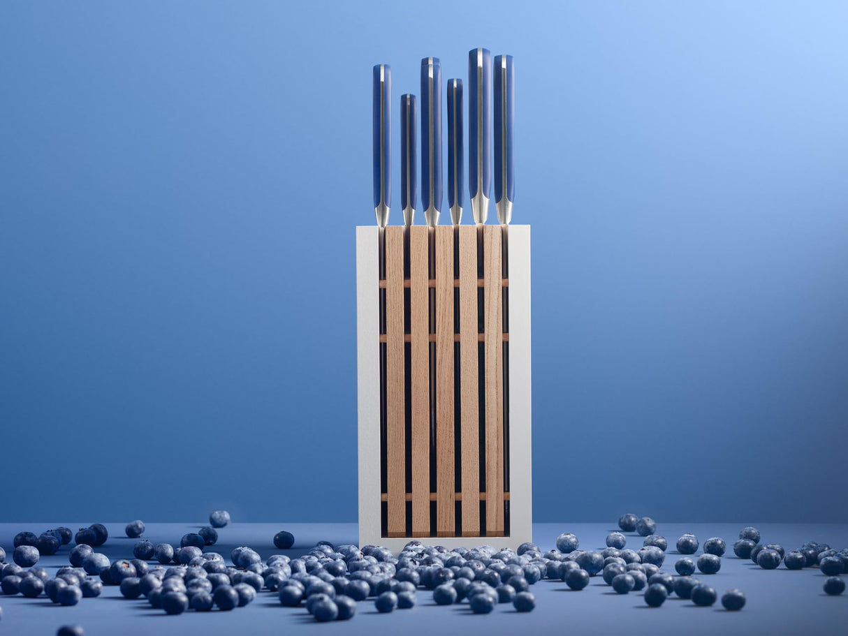 WÜSTHOF Classic bloque para cuchillos con 7 cuchillos, Wild Blueberry (Azul)