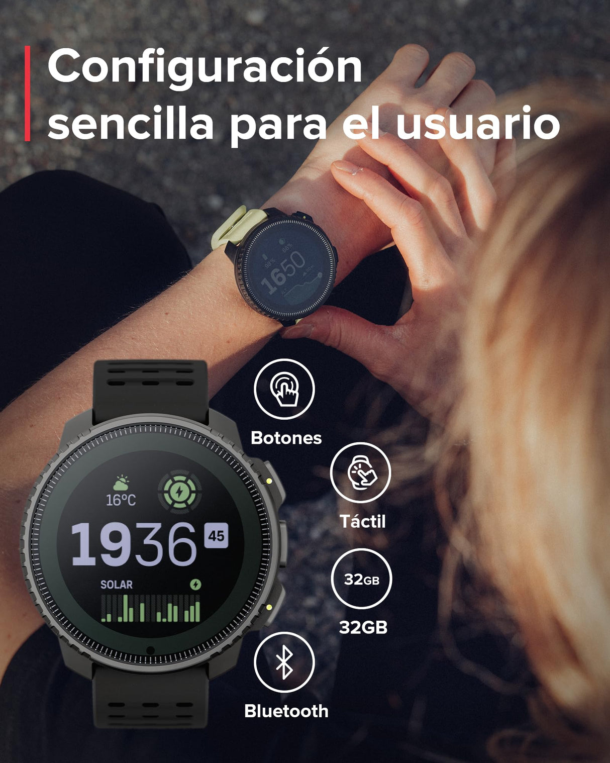 SUUNTO Vertical Reloj Deportivo - Smartwatch GPS, GPS de Doble Frecuencia, Mapas sin Conexión Gratuitos, Autonomía de hasta 50 Días, Carcasa Resistente Militarmente, Resistente al Agua hasta 100m