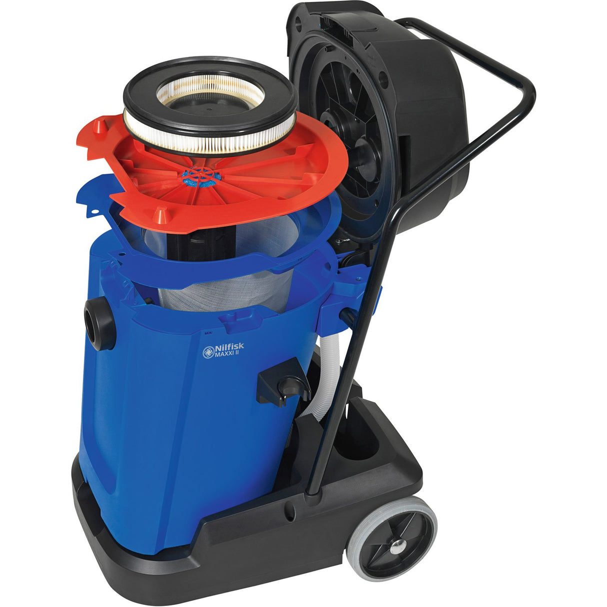 Nilfisk MAXXI II 55-2 WD 2 390W 55L Black, Blue – Ash Vacuum Cleaners (55 L, Bag, Black, Blue, 2.5 m, 10 m, 4 cm)