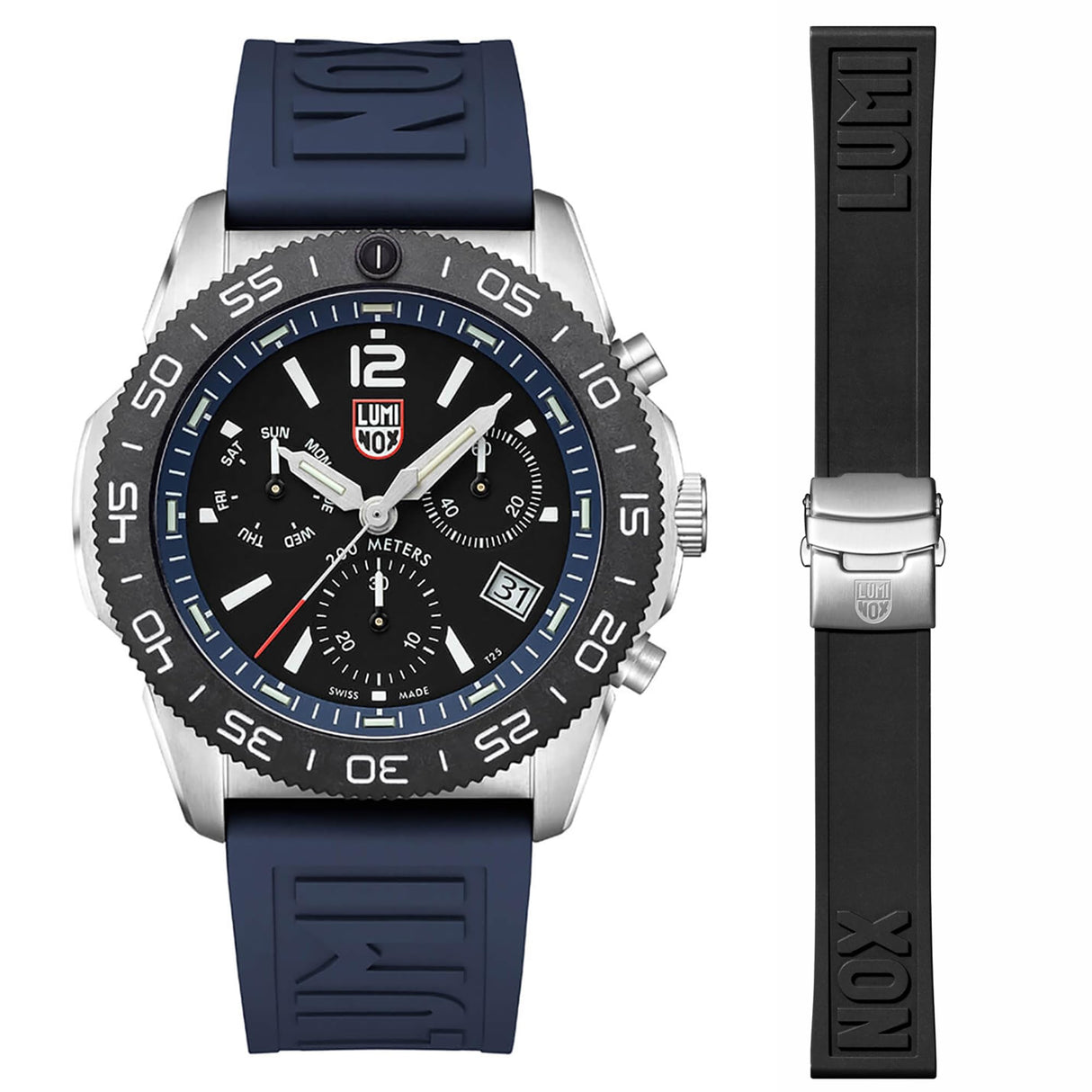Luminox Reloj Analógico para Hombres de Cuarzo con Correa en Caucho XS.3143.Set