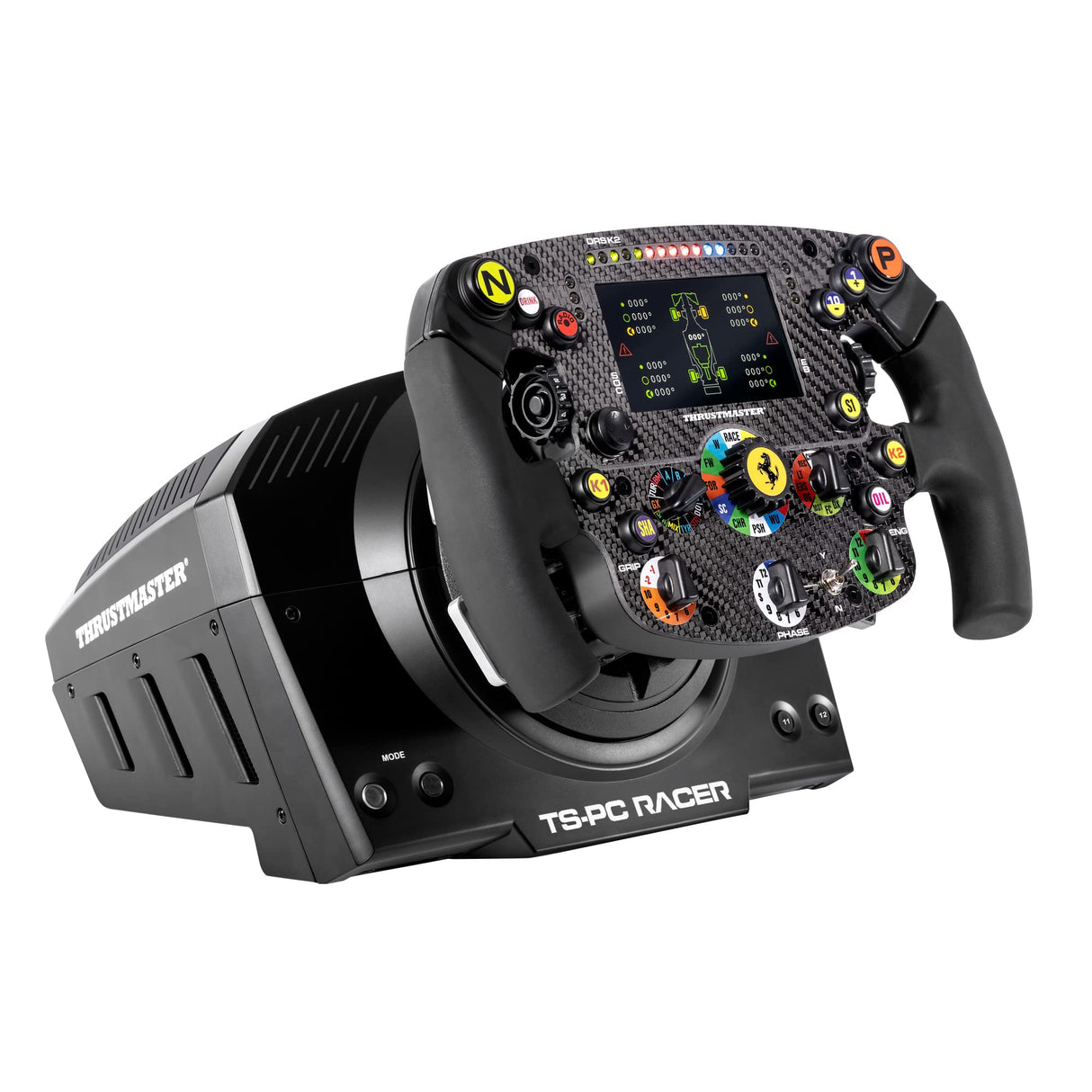 Thrustmaster TS-PC Racer Servo Base, Base de Volante de Carreras Force Feedback, Potente Servomotor Sin Escobillas, Turbo Power, Compatible con PC