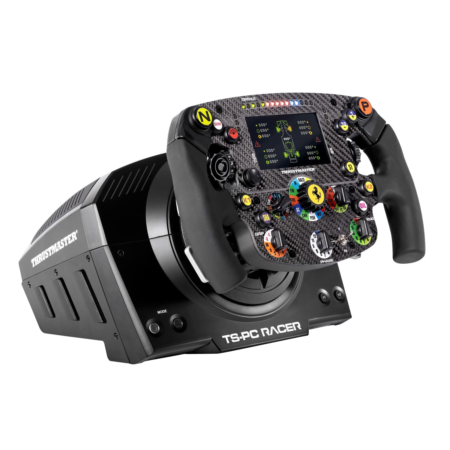Thrustmaster TS-PC Racer Servo Base, Base de Volante de Carreras Force Feedback, Potente Servomotor Sin Escobillas, Turbo Power, Compatible con PC