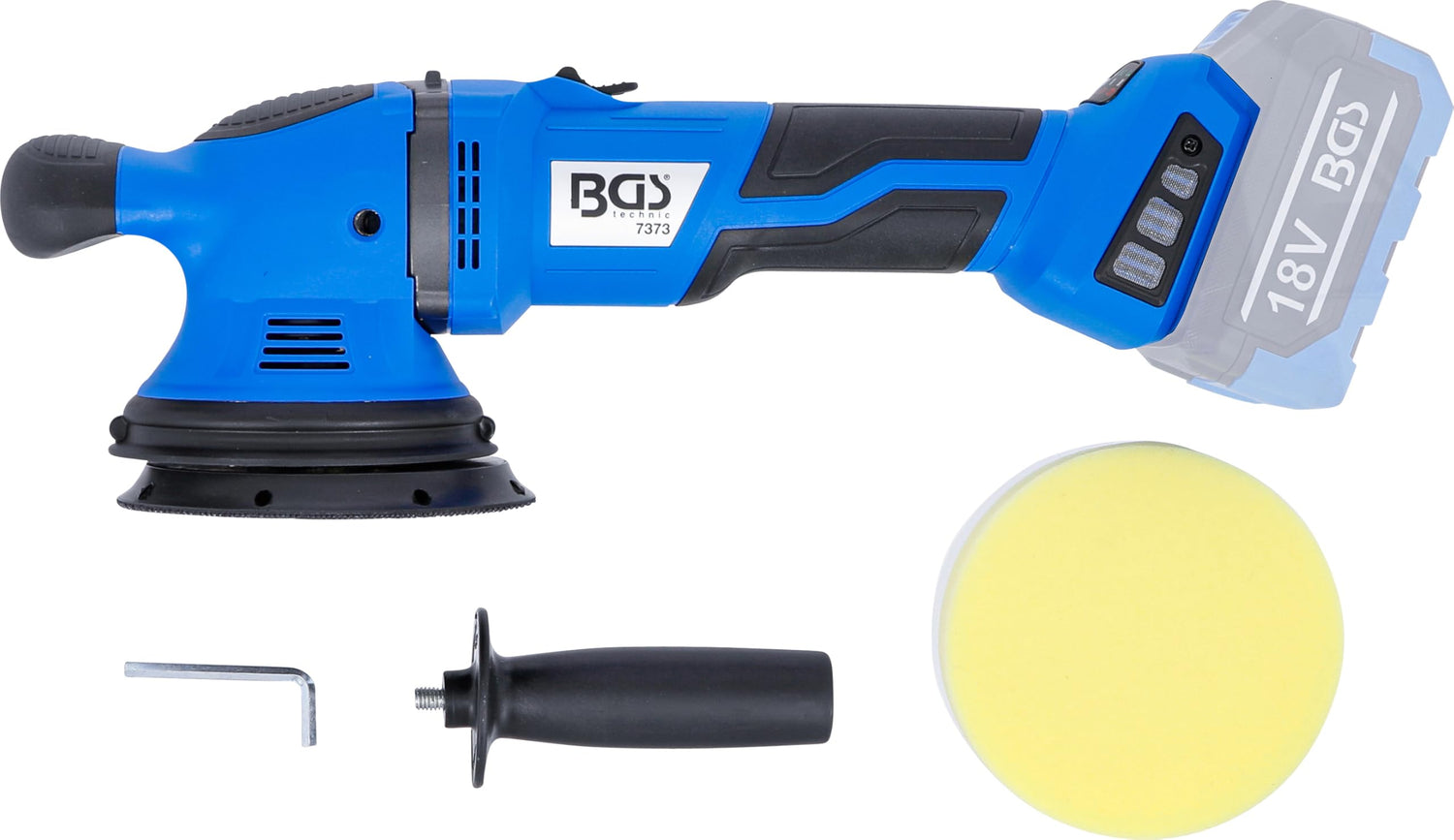 BGS 7394 | Juego de pulidora excéntrica a batería | sin escobillas | 18 V | con batería y cargador rápido