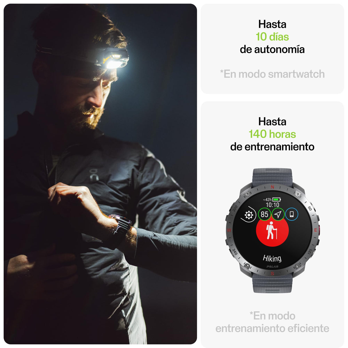 Polar Grit X2 Pro Reloj Multideporte Robusto, con GPS y Correa de Cuero Adicional, navegación Avanzada, Registro de Actividad, biosensores y monitoreo de FC