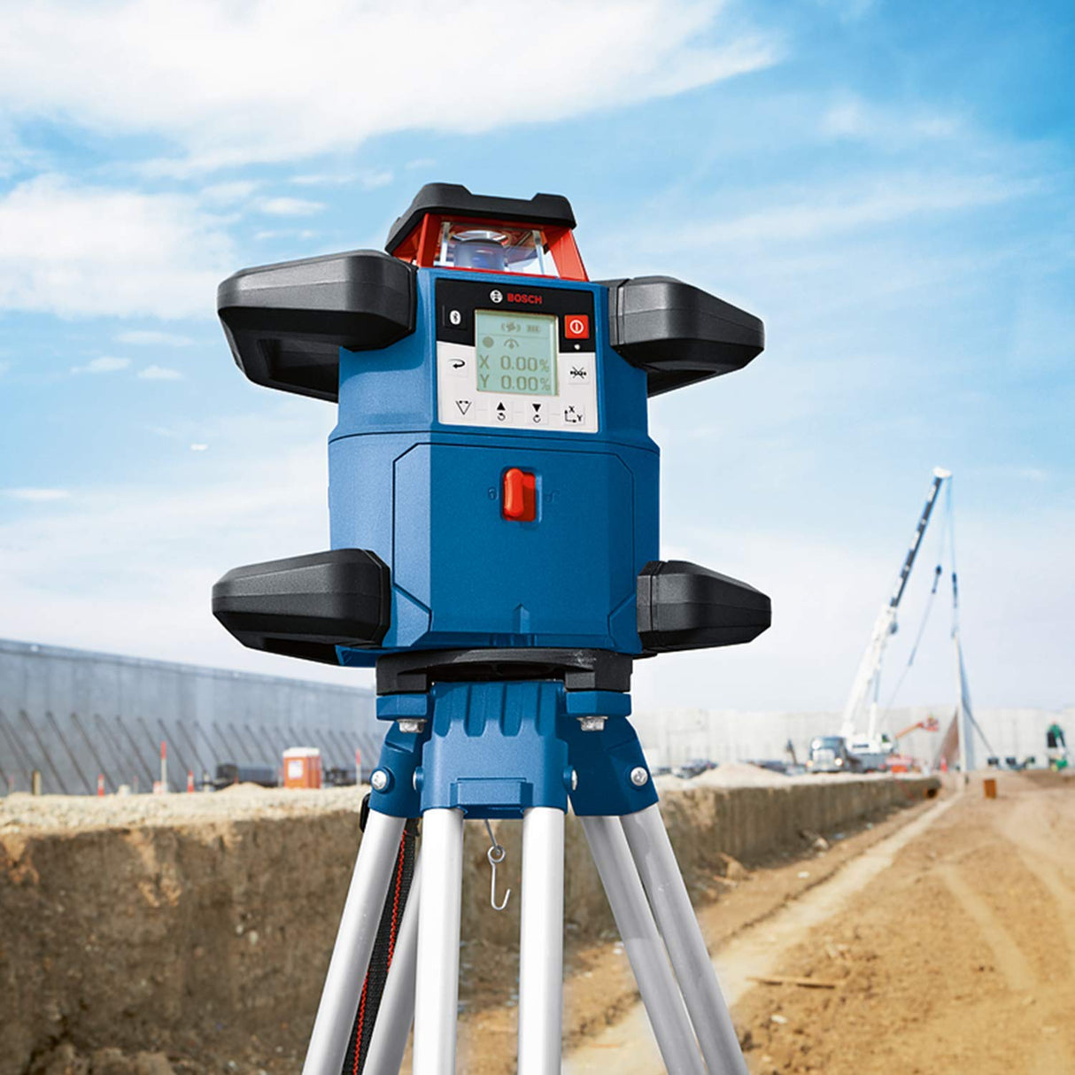 Bosch Professional Nivel láser giratorio sistema de 18V GRL 600 CHV (función aplicación, alcance Ø: hasta 600m, en L-boxx)