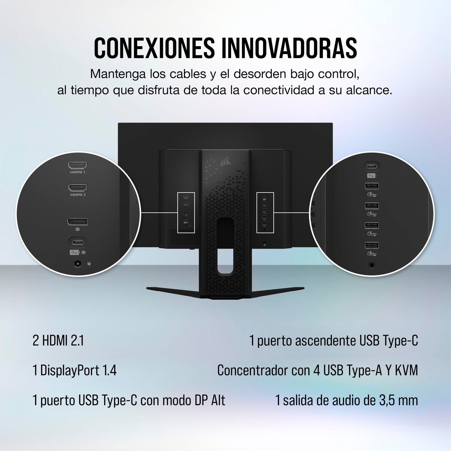 Corsair XENEON 27QHD240 27 Pulgadas OLED Monitor para Juegos - 2560 x 1440, 240Hz, 0.03ms, Compatible NVIDIA G-Sync, AMD FreeSync™ Premium, DisplayHDR10, HDMI 2.1 - Negro