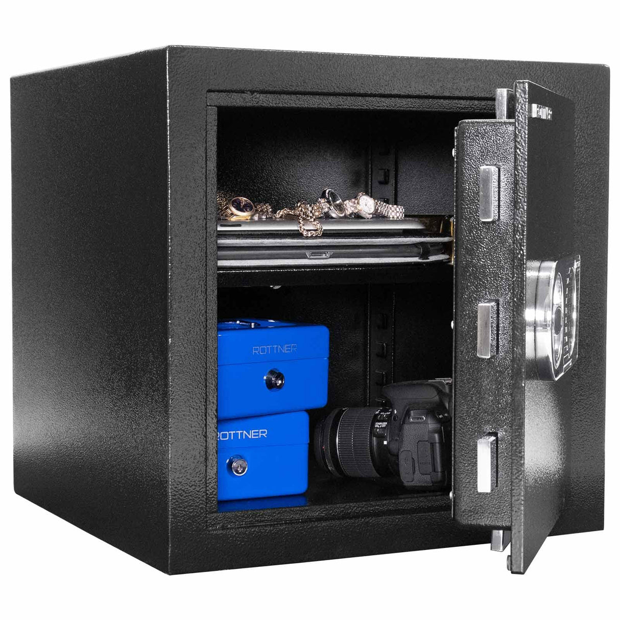 Caja Fuerte Certificada Antirrobo Rottner Monaco 45 Cerradura Electronica Negra