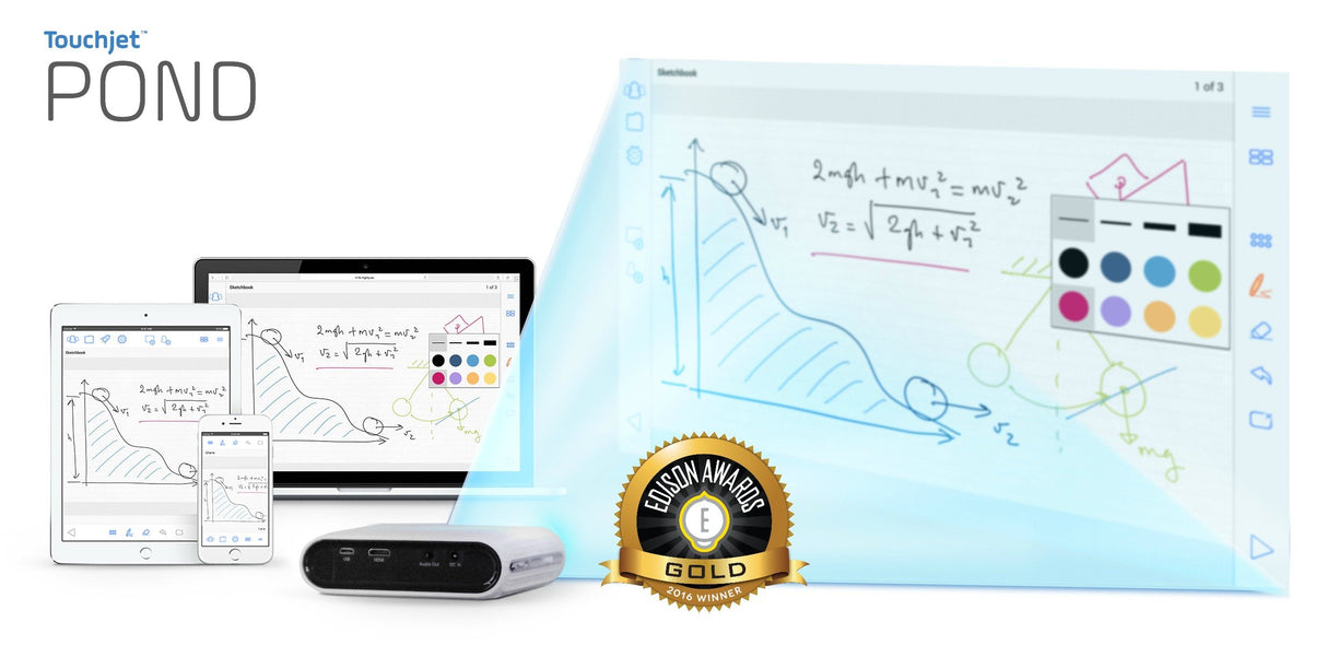 Proyector Touch Jet Pond Smart Touch, Blanco