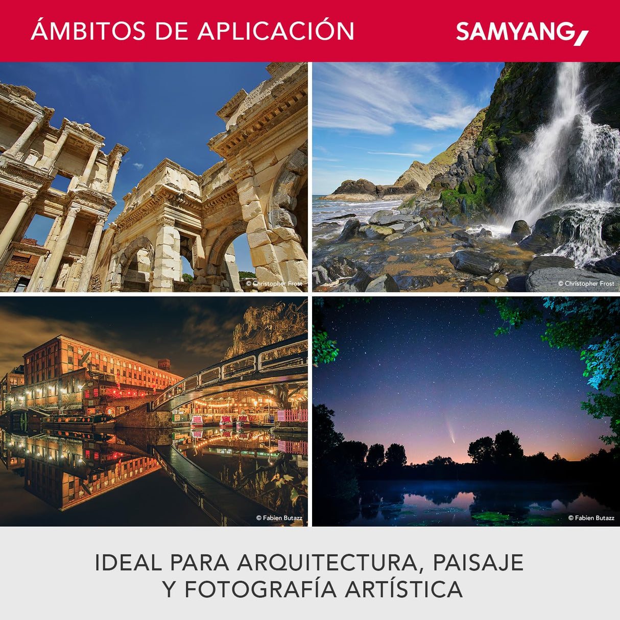 Samyang F1220509101 - Objetivo fotográfico CSC-Mirrorless para Micro Cuatro Tercios (distancia focal fija 12mm, apertura f/2-22 NCS CS, diámetro filtro: 67mm), negro