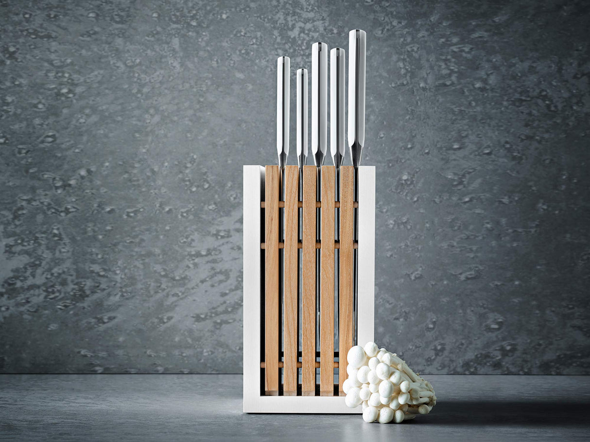 WÜSTHOF Classic White Bloque cuchillos con 5 cuchillos